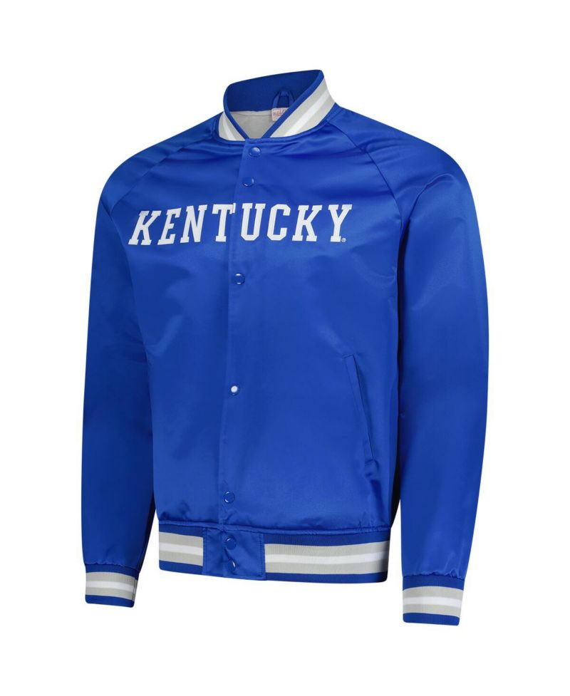 Men's Royal Kentucky Wildcats Lightweight Satin Raglan Full-Snap Jacket