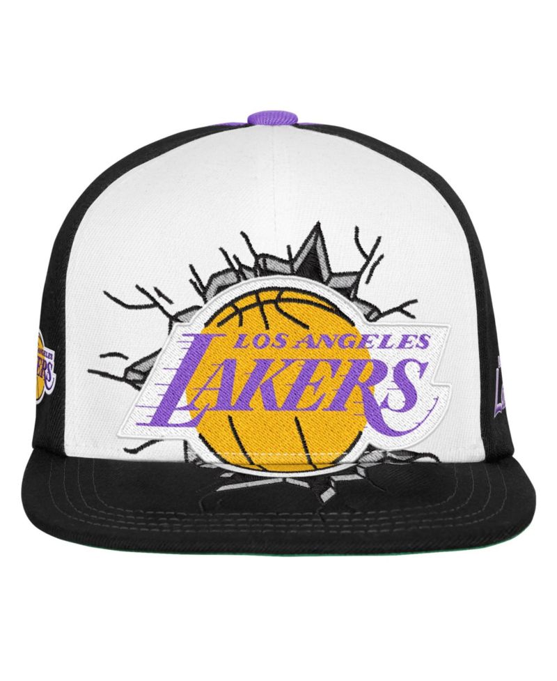 Big Boys and Girls White Los Angeles Lakers Mascot Snapback Hat