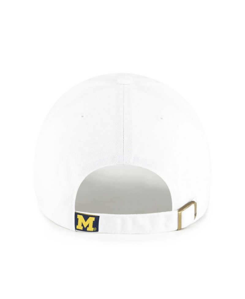 Men's White Michigan Wolverines Clean Up Adjustable Hat