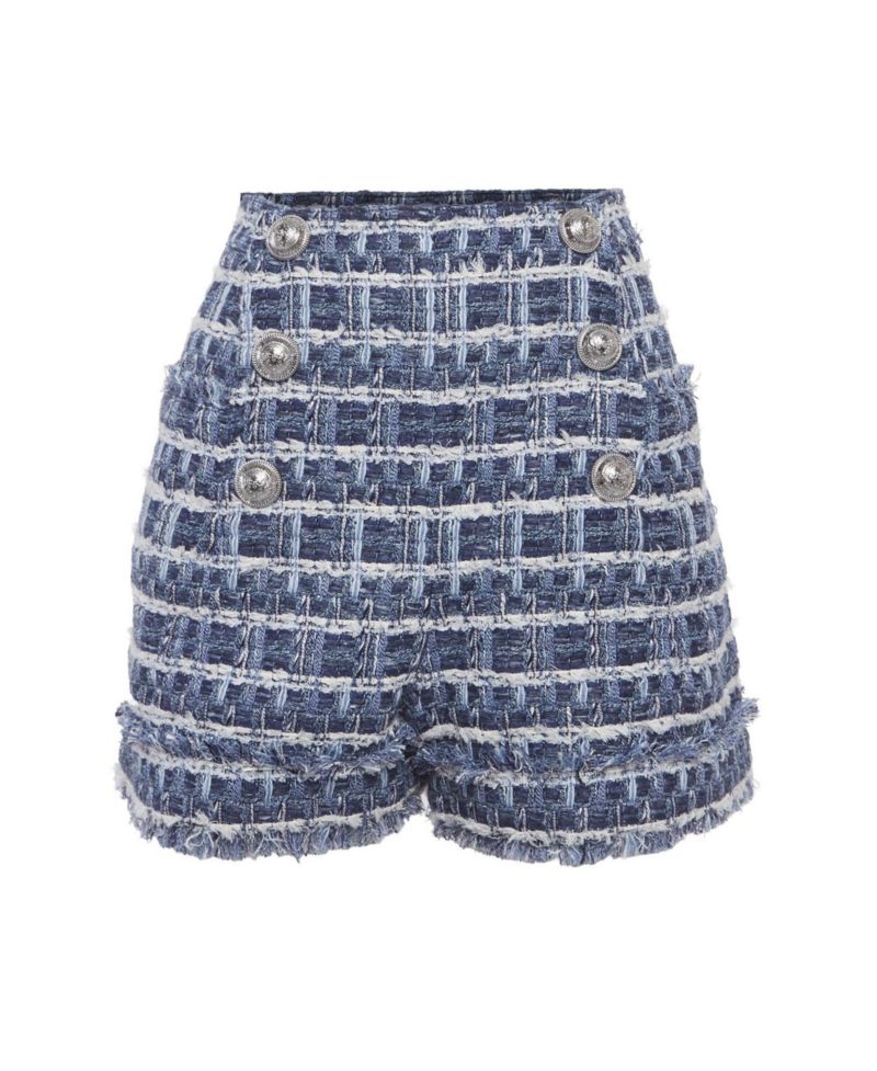 Women's High-Waisted Tweed Shorts, 7" Inseam