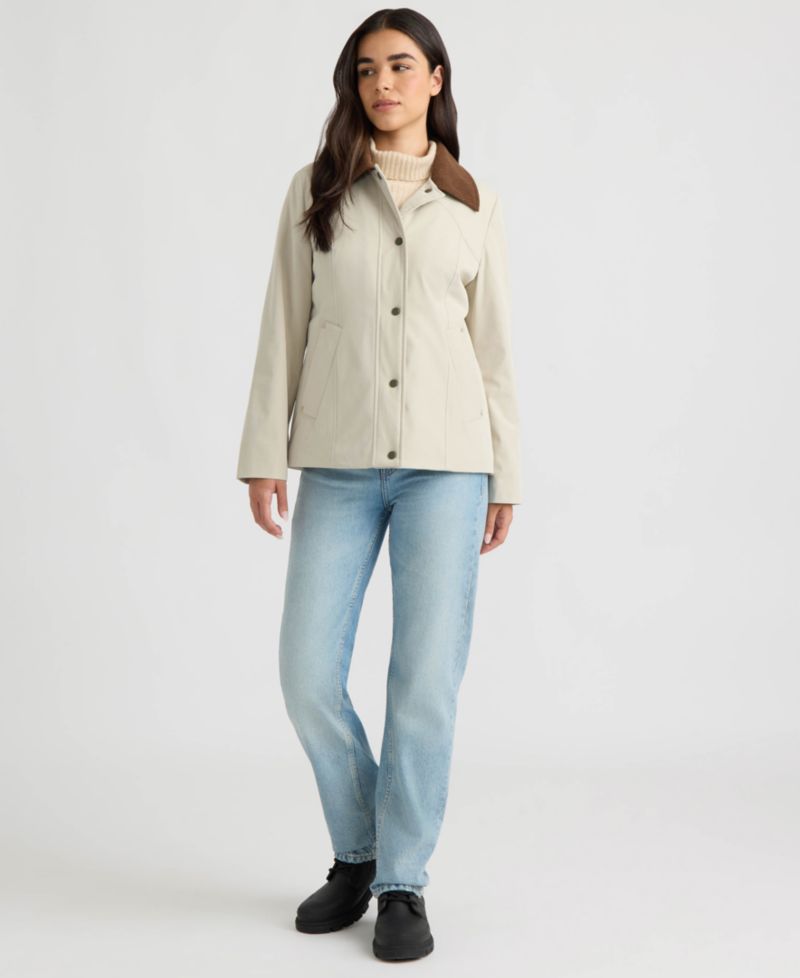 Women's Corduroy Collar Lined Jacket