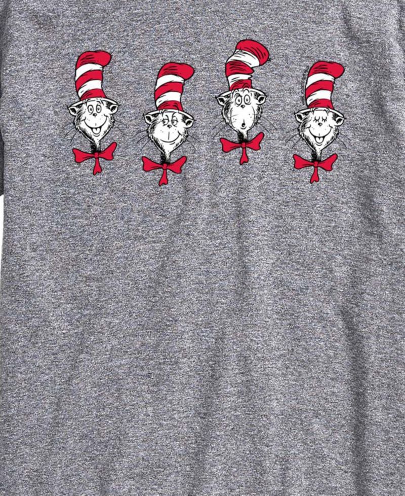 Men's Dr. Seuss Cat In The Hat Heads Short-Sleeve Graphic T-Shirt