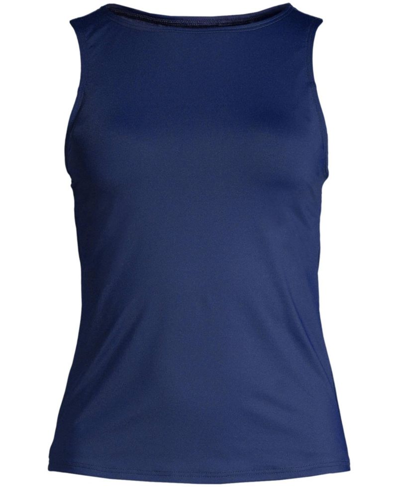 Petite High Neck UPF 50 Sun Protection Modest Tankini Swimsuit Top