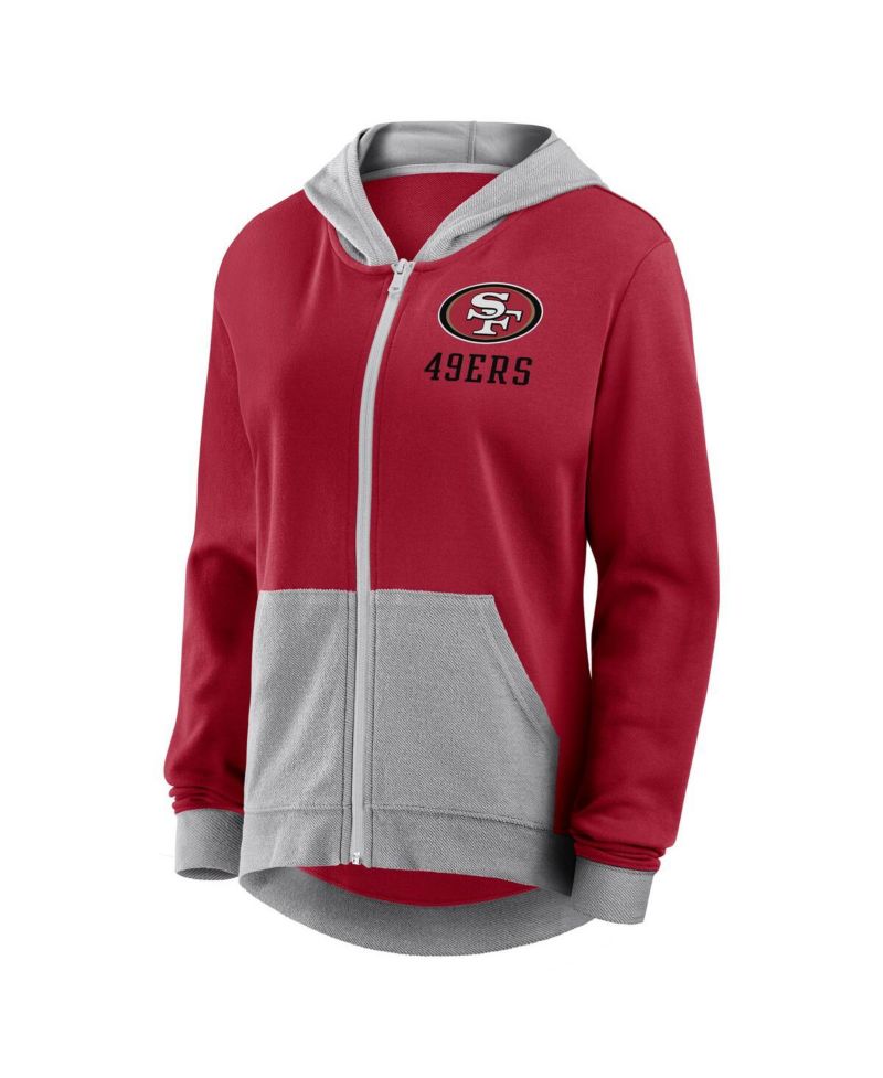 Women's Scarlet San Francisco 49ers Hit It Full-Zip Hoodie