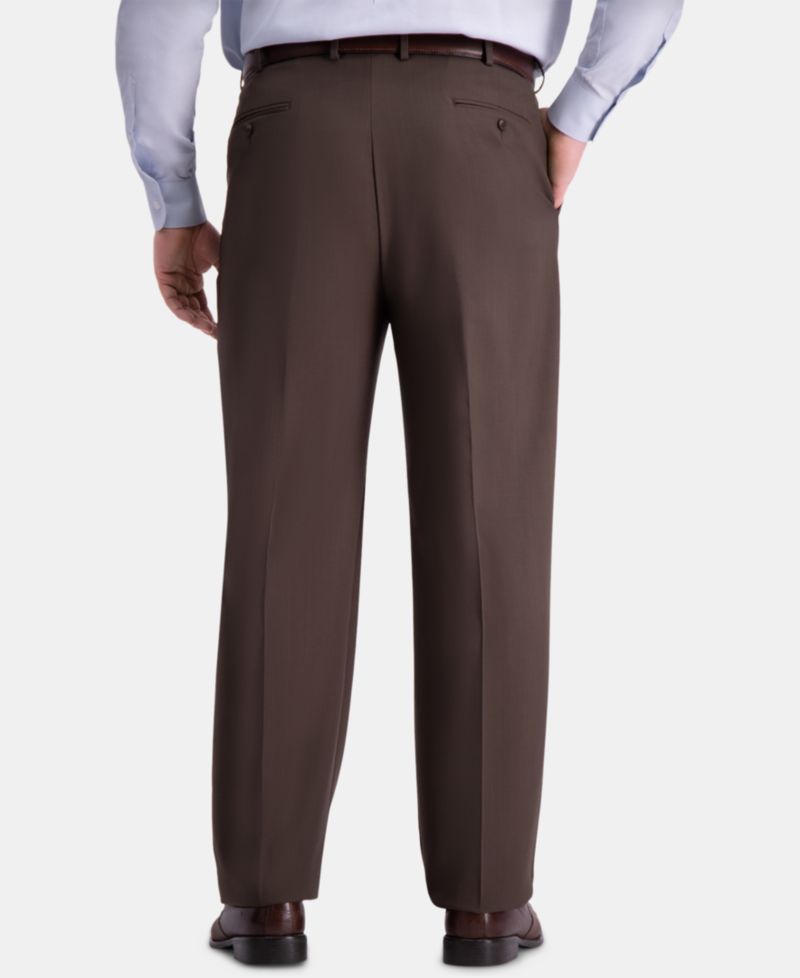 Men's Big & Tall Premium Comfort Stretch Classic-Fit Solid Flat Front Dress Pants