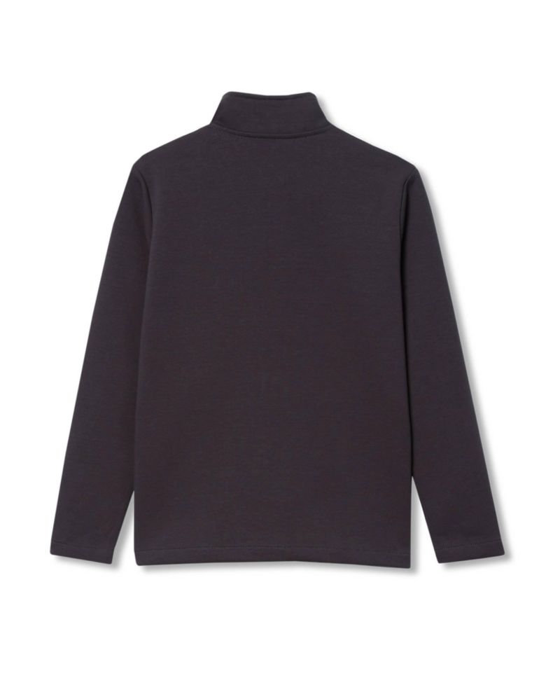 Boys Husky Long Sleeve Knit Full Zip Mock Neck Sweatshirt