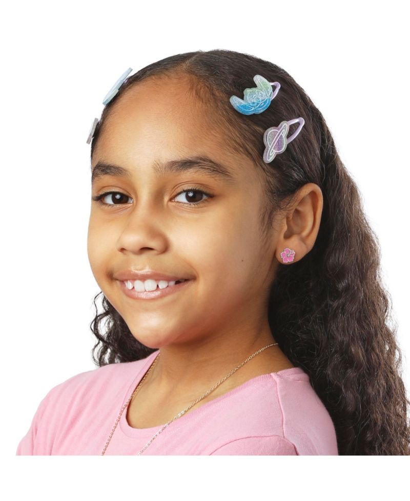 Stitch Hair Clip 8-Piece Set Official License, Snap Back Clips for Hair, Lilo and Stitch Accessories, Small Gifts