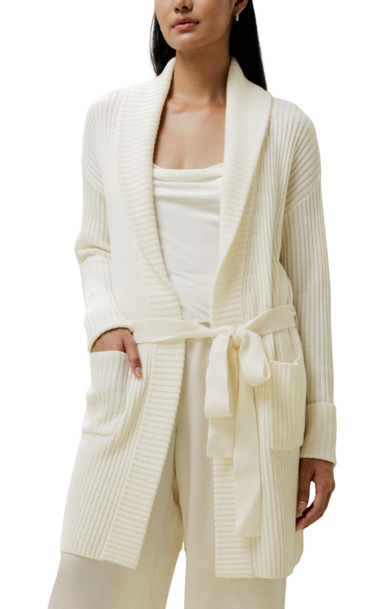 Women's Merino Wool Shawl Collar Cardigan
