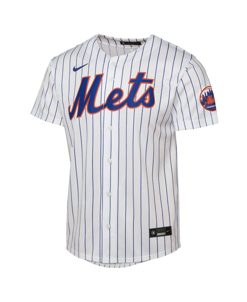 Big Boys and Girls White New York Mets Home Stadium Jersey