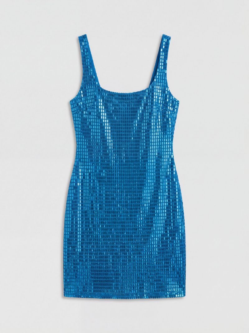 Women's Crystal Embellished Jersey Midi Dress