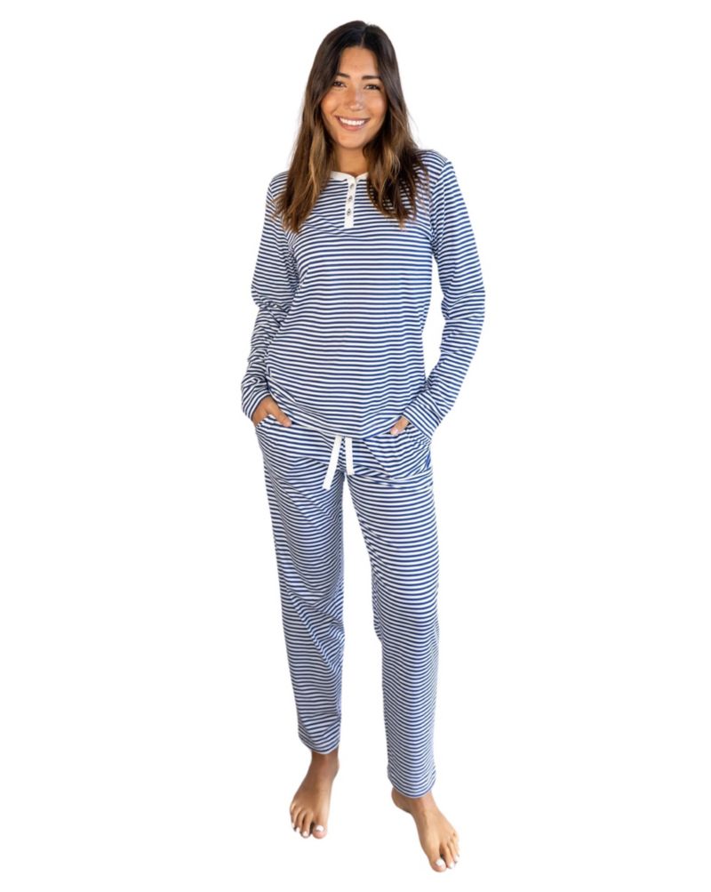 Women's Organic Cotton Jersey Two Piece Long Sleeve Pajama Set