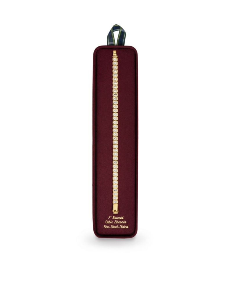 18k Gold-Plated Baguette Tennis Bracelet