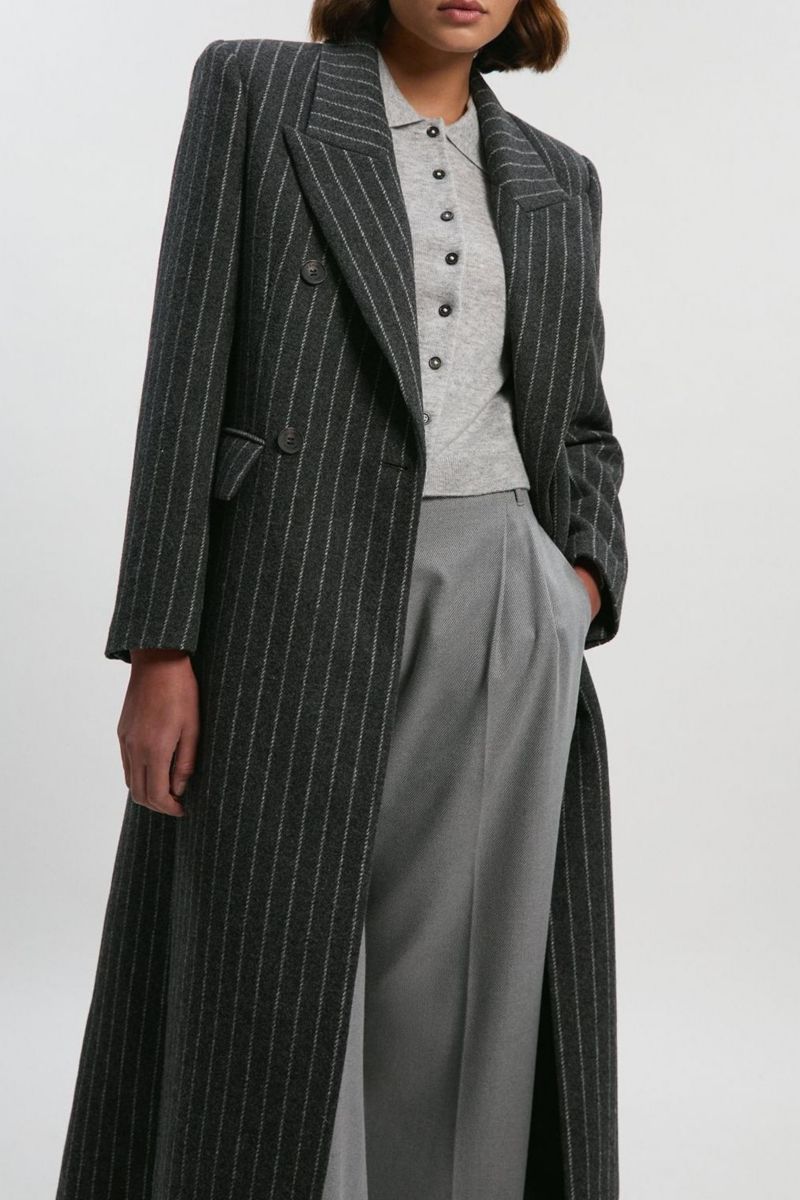 Women's Double Breasted Tailored Maxi Coat