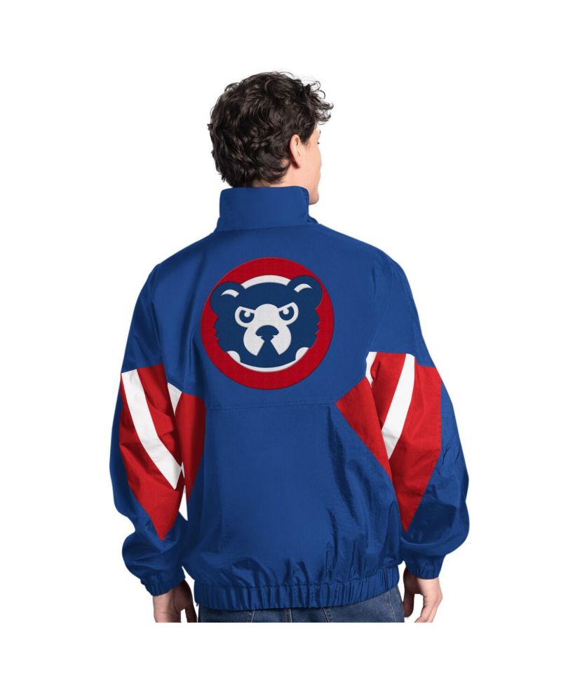 Men's Royal Chicago Cubs Cooperstown Chief Half-Zip Pullover Hoodie