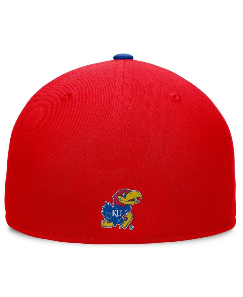Men's White/Royal Kansas Jayhawks Tri-Tone Heritage Collector Fitted Hat