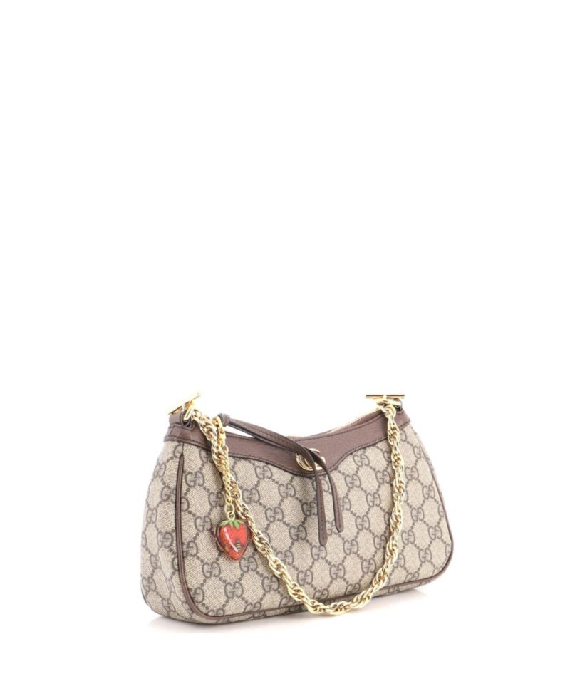 Small Ophidia Charm Shoulder Bag GG Coated Canvas