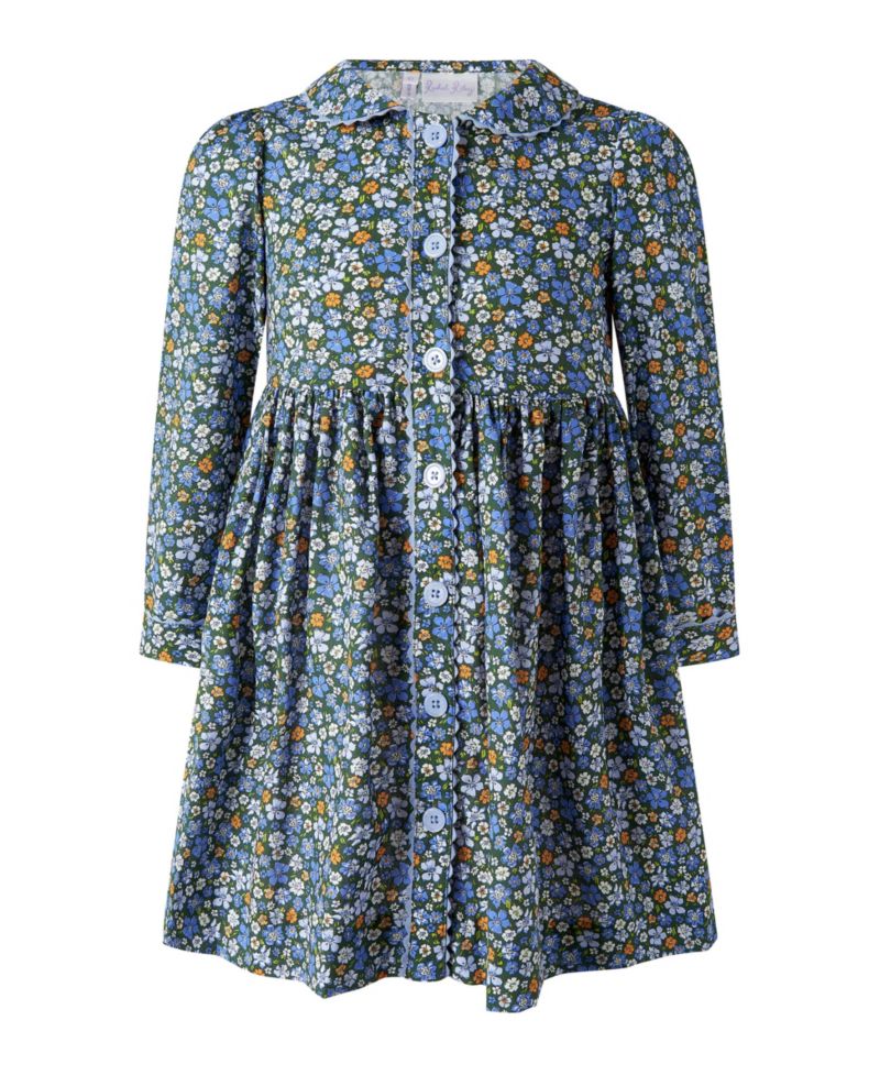 Toddler Girls' 2T-5T Meadow Floral Button-Front Long-Sleeve Fit & Flare Dress