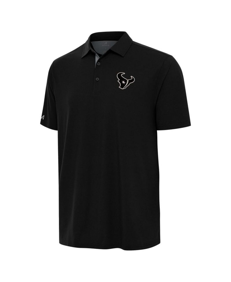 Men's Black Houston Texans Era Polo Shirt