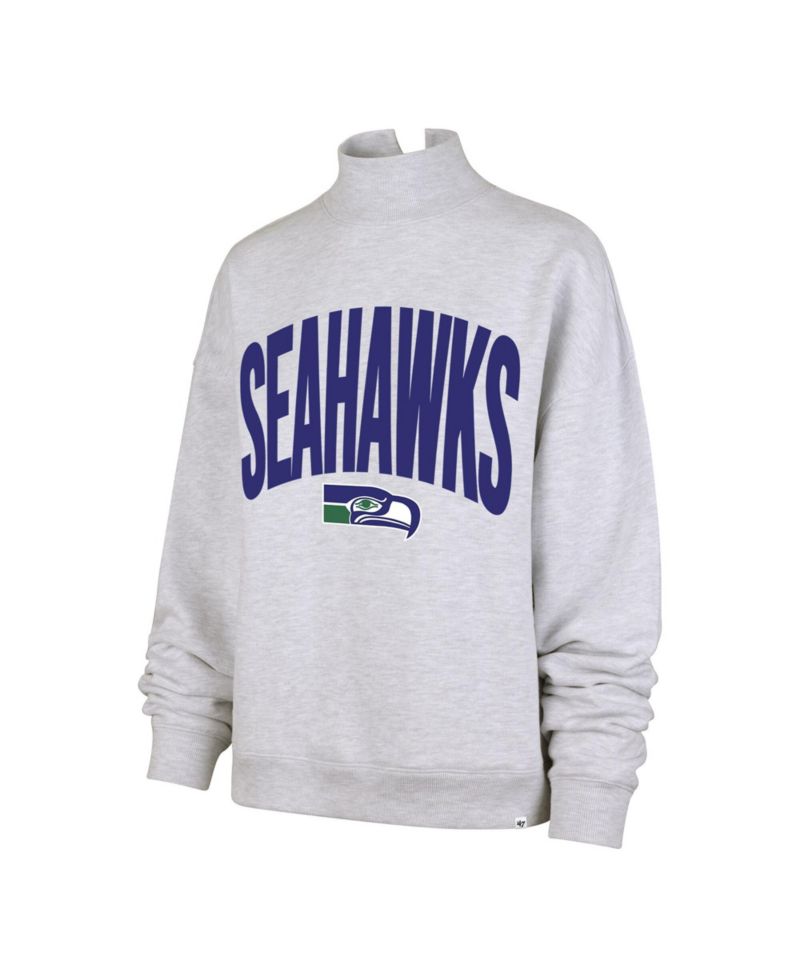 Women's Gray Seattle Seahawks Subtle Muse Mock Neck Sweatshirt