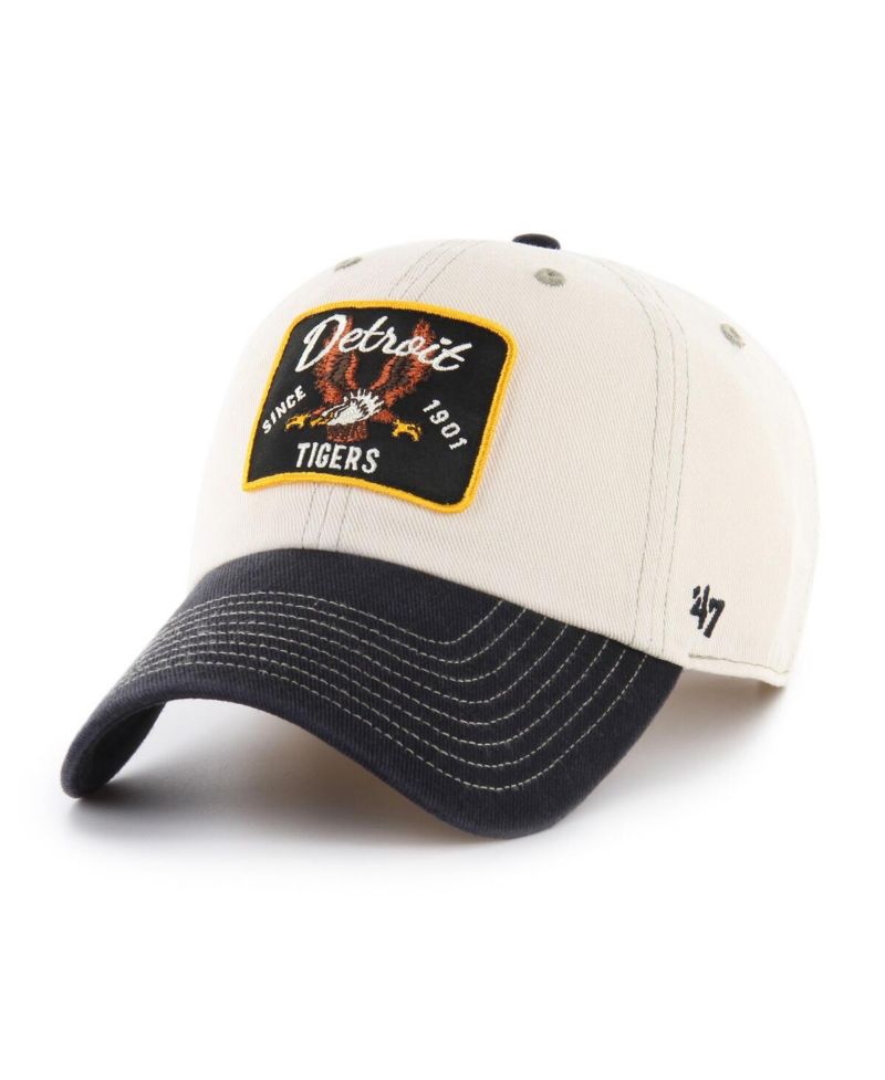Men's Natural/Black Detroit Tigers Keepsake Collection Clean Up Adjustable Hat