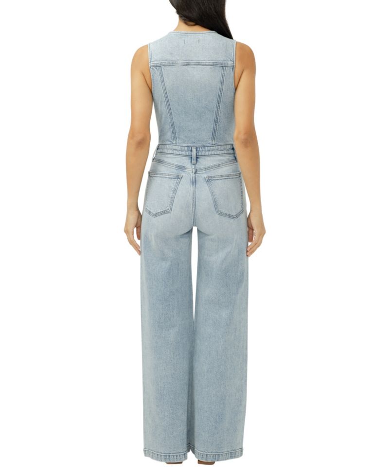 Women's Wide-Leg Vest Jumpsuit