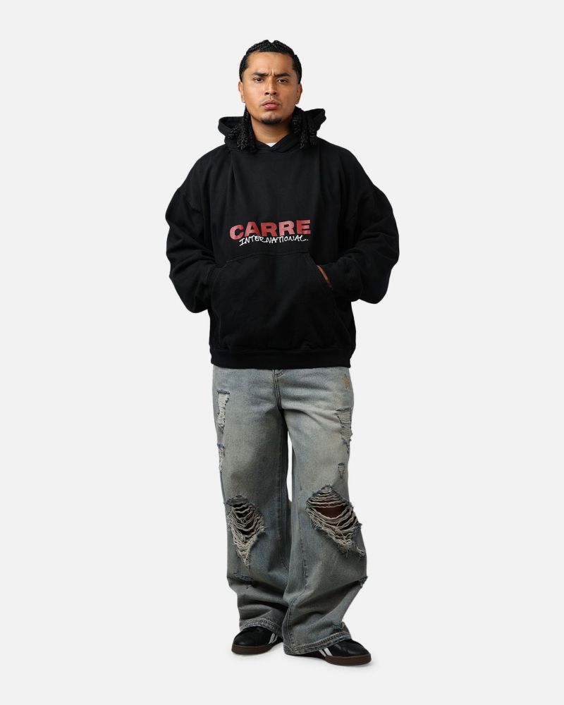 Men's Handdrawn Hoodie Sweatshirt - Black 2XL