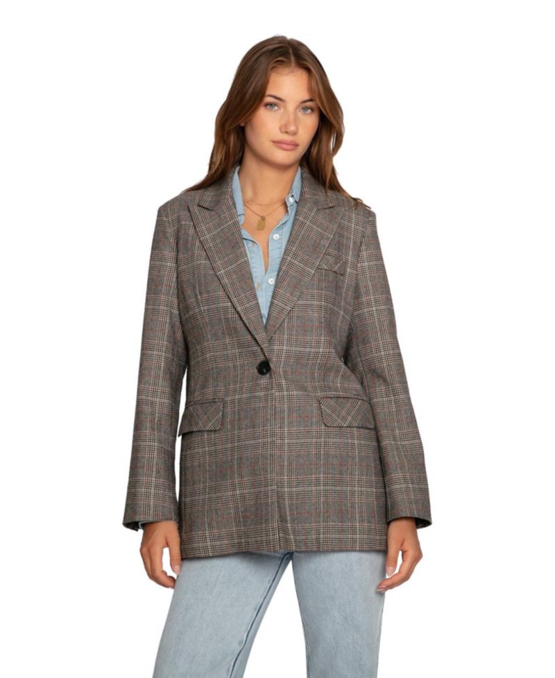 Women's Paris Grid Single Breasted Blazer
