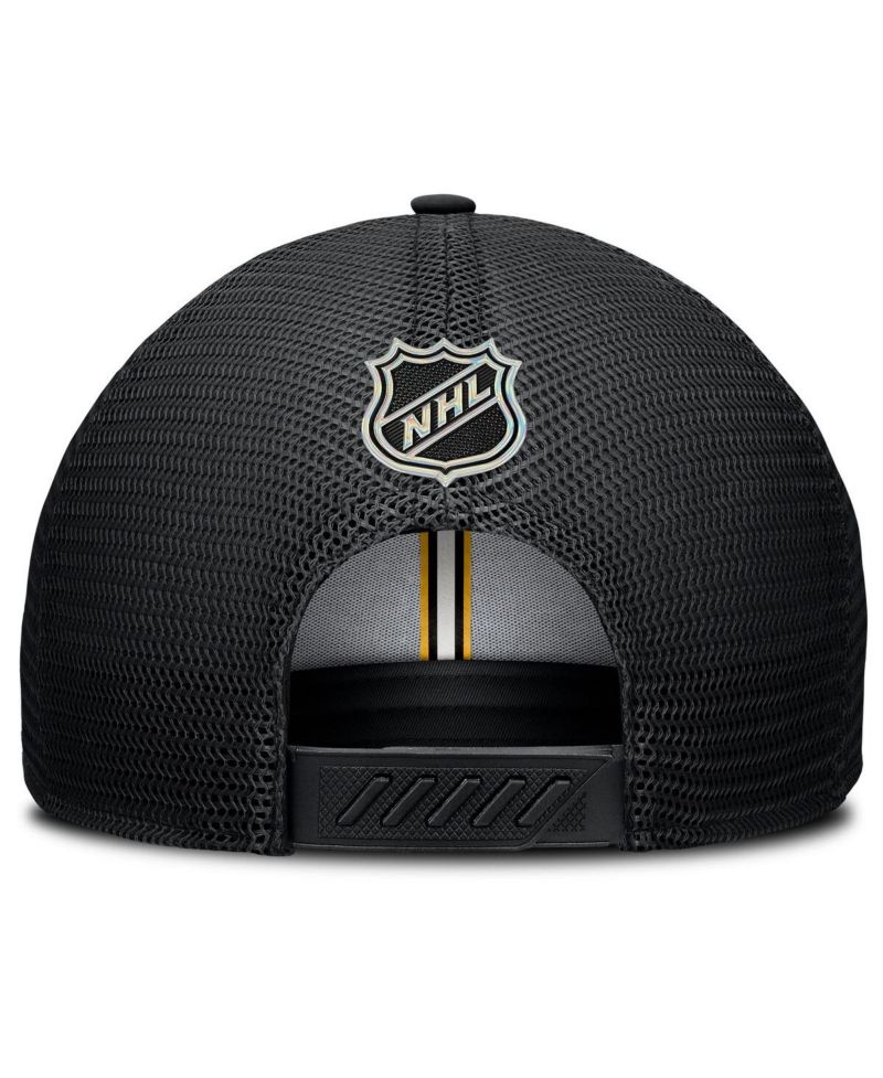 Men's Black Boston Bruins Authentic Pro Home Ice Trucker Adjustable Hat