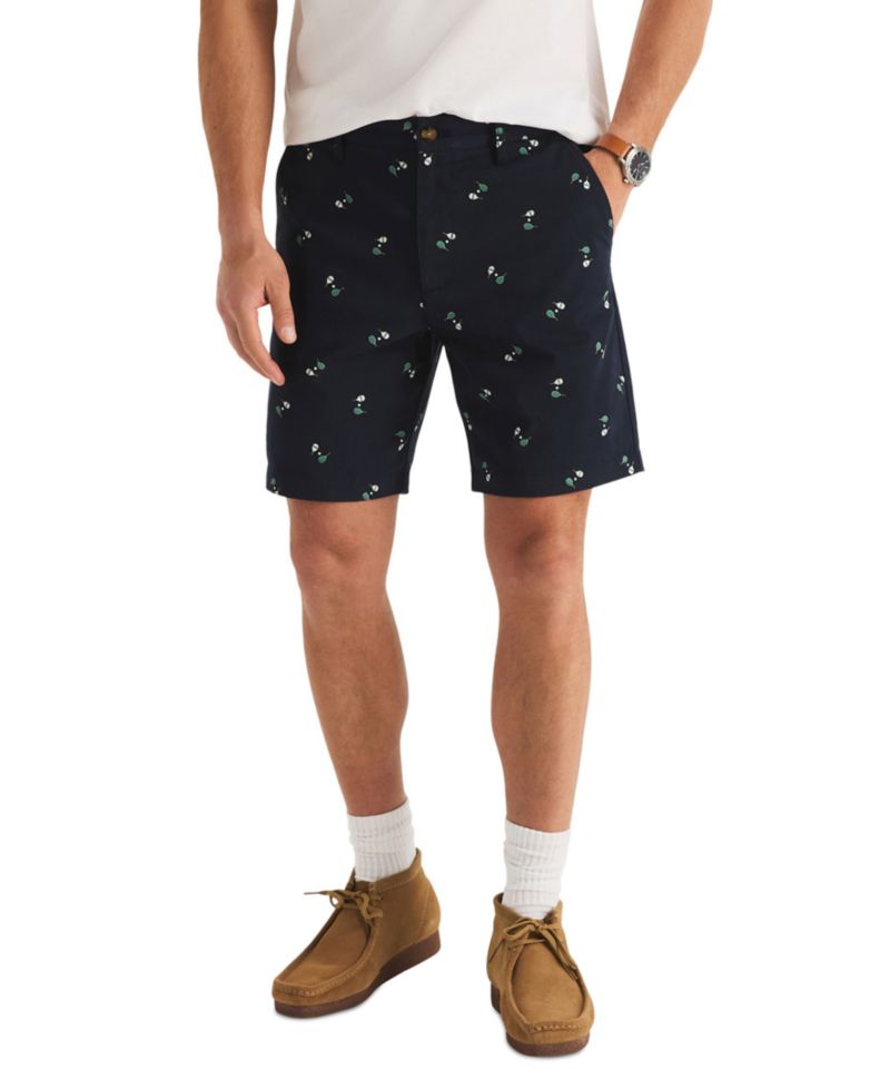 Men's 8.5" Stretch-Cotton Twill Flat-Front Deck Shorts