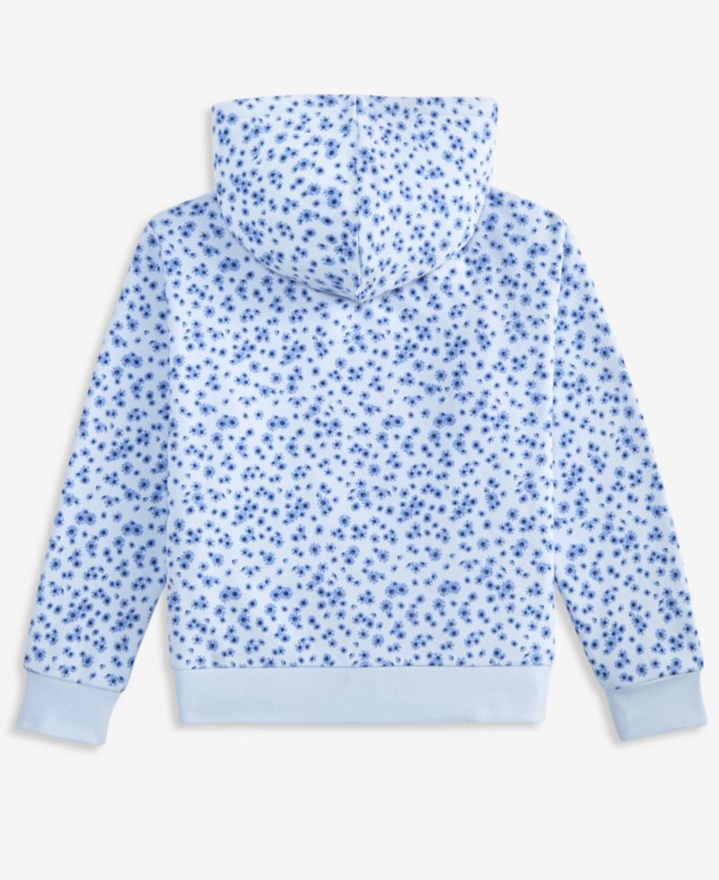 Girls' XS-XL Floral-Print Pullover Hoodie