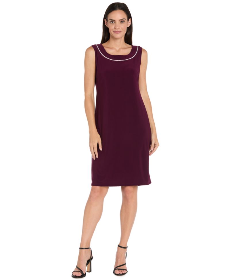 Women's 2-Piece Rhinestone Trim Detail Jacket Dress