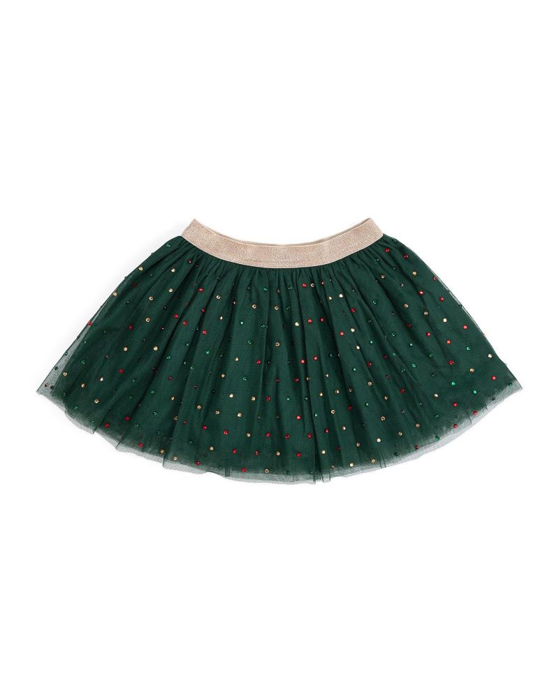 Girls' 4-16 Christmas Rhinestone Tulle Tutu Skirt