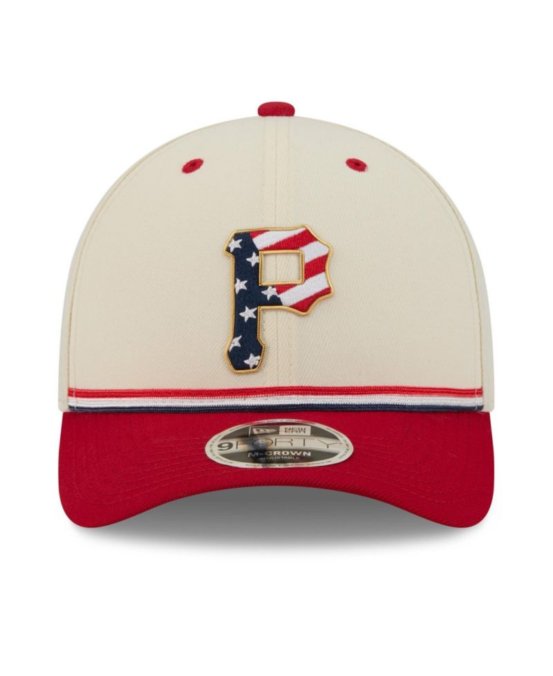 Big Boys and Girls Cream/Red Pittsburgh Pirates USA 250 9FORTY M-Crown Adjustable Hat