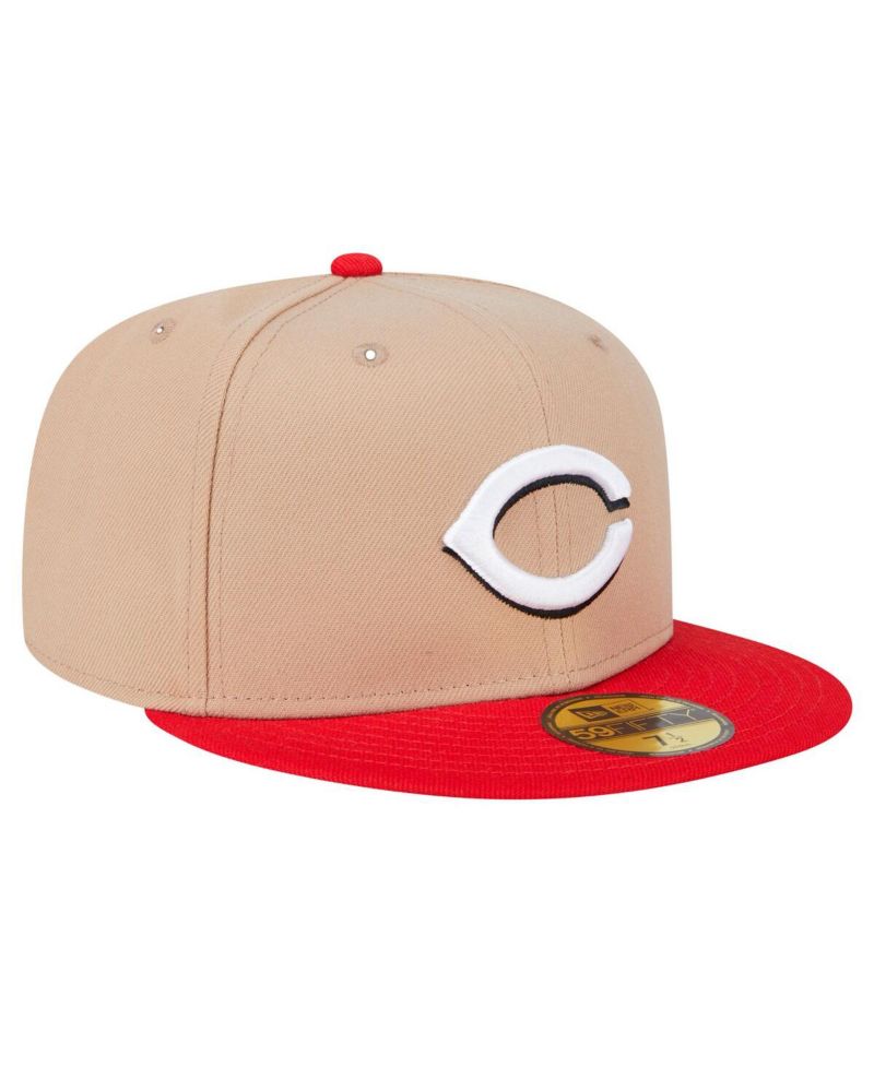 Men's Khaki Cincinnati Reds 59FIFTY Fitted Hat