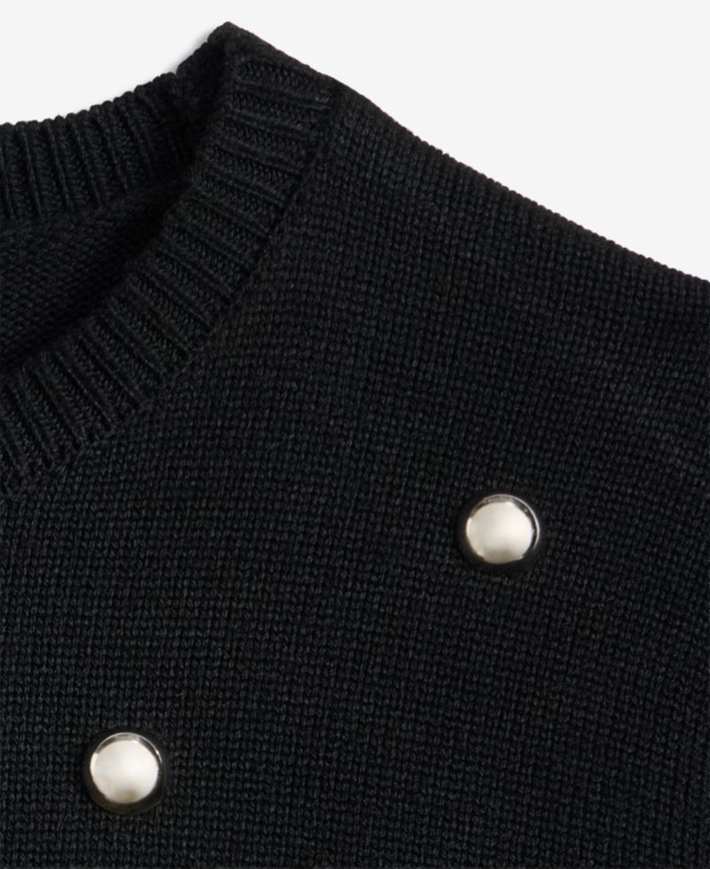 Women's Long-Sleeve Grommet Sweater