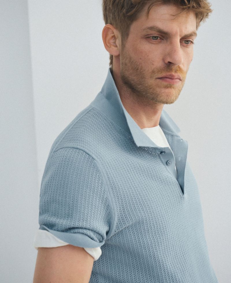 Men's Cotton Knitted Polo Shirt
