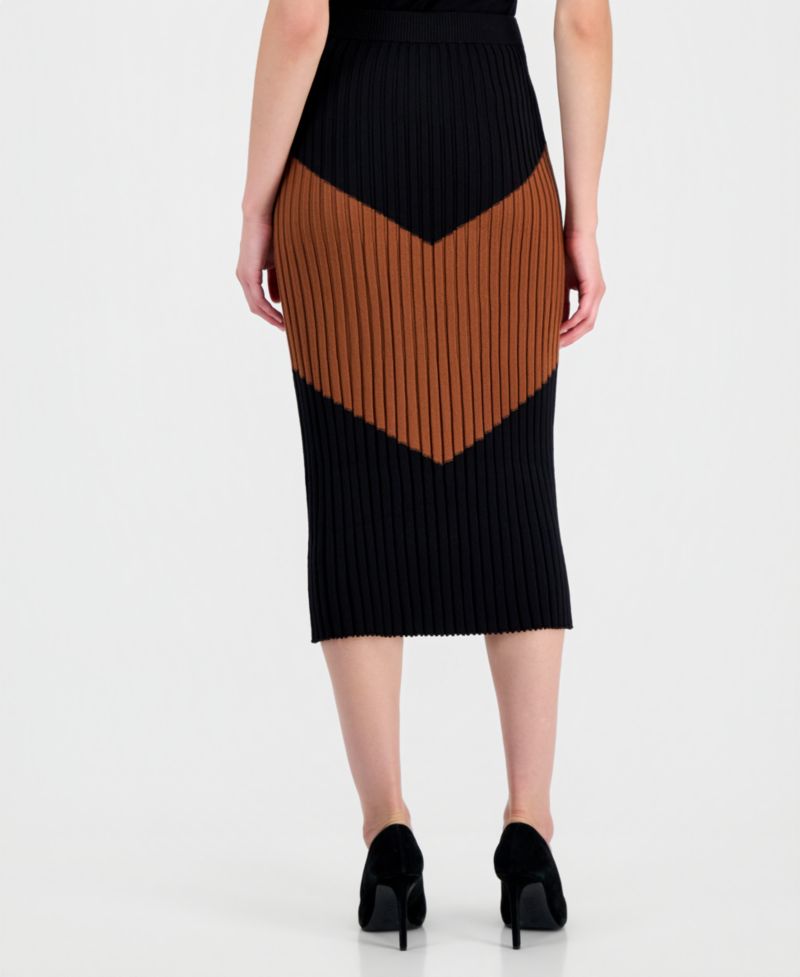 Women's Pull-On High-Waisted Midi Skirt