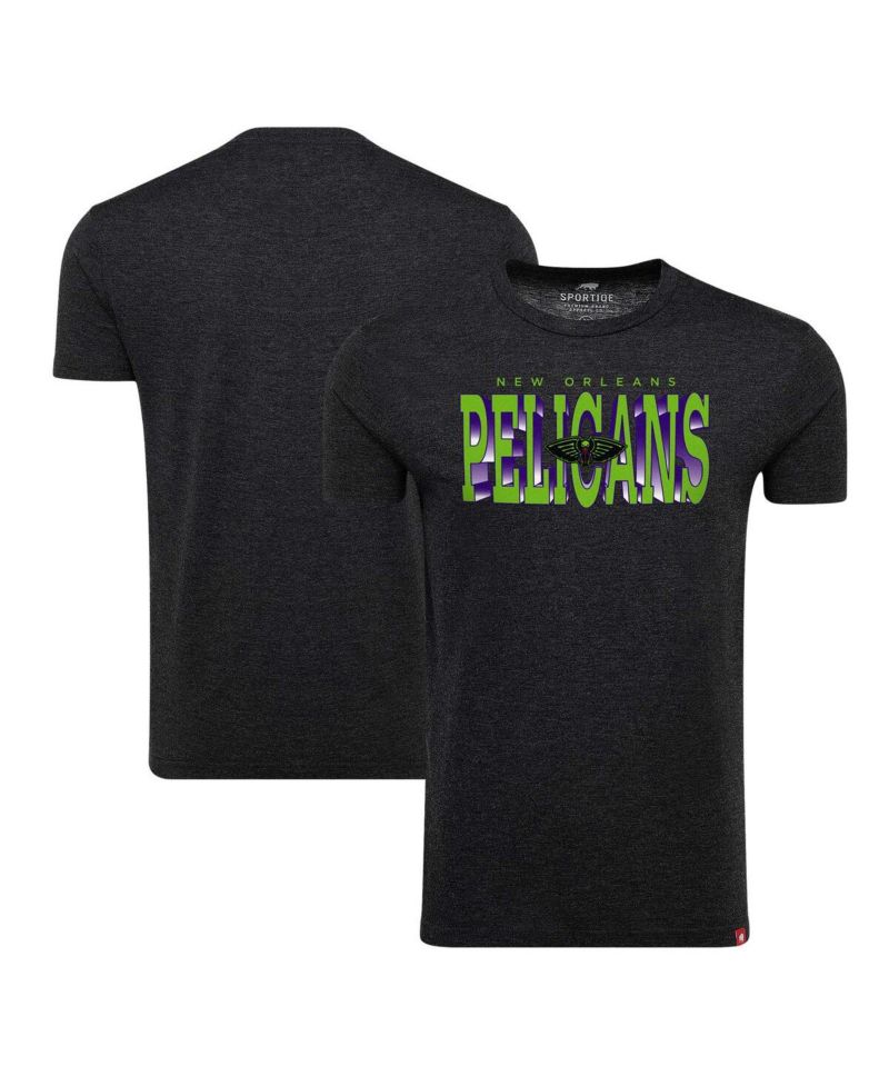 Men's Heather Black New Orleans Pelicans City Edition Comfy Tri-Blend T-Shirt