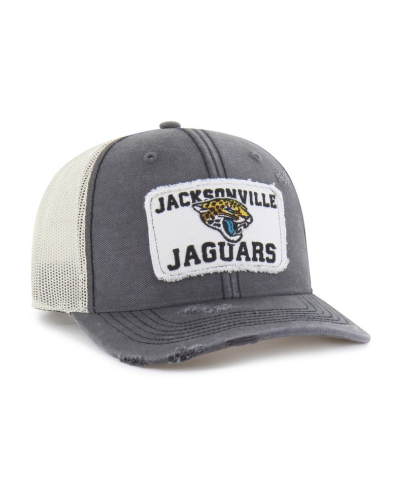 Men's Charcoal Jacksonville Jaguars Egremont Well-Worn Adjustable Trucker Hat
