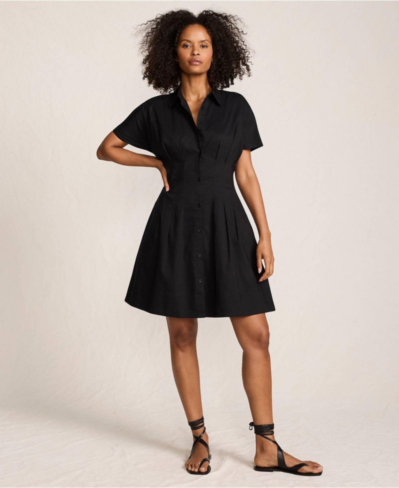 Women's Cambric Above the Knee Shirt Dress