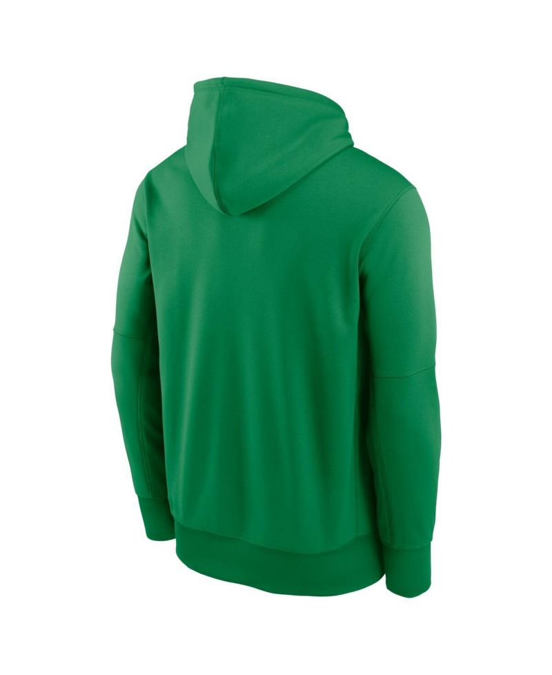 Men's Green Oregon Ducks Team Stacked Performance Pullover Hoodie