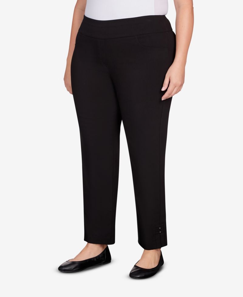 Plus Size Tech Stretch Full Length Pant with Elastic Waistband