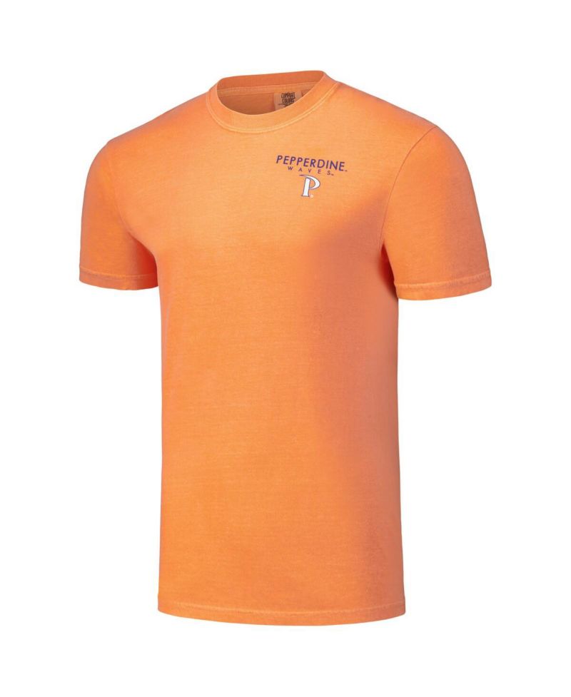 Men's and Women's Orange Pepperdine Waves Scenic Comfort Colors T-Shirt