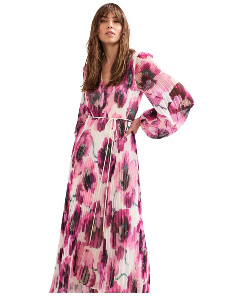 Women's Natalia Floral Pleated Maxi Dress