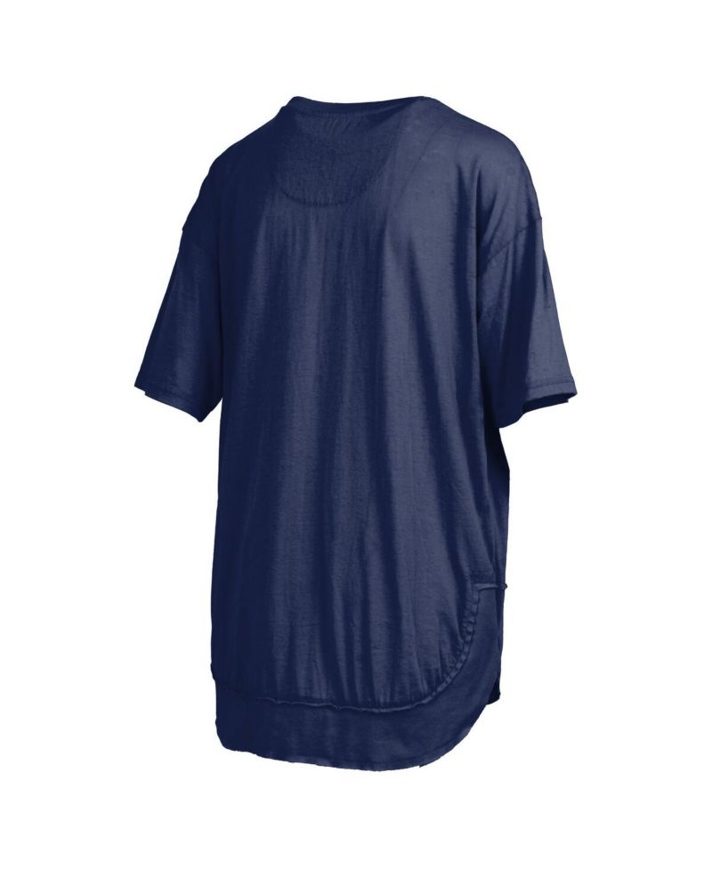 Women's Navy Michigan Wolverines Poncho T-Shirt