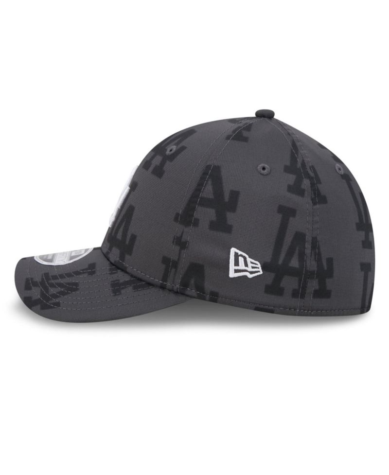 Men's Gray Los Angeles Dodgers Halftone 39THIRTY Flex Hat