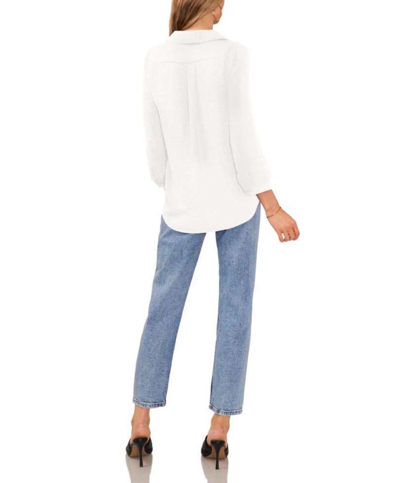 Women's Collared V-Neck Top