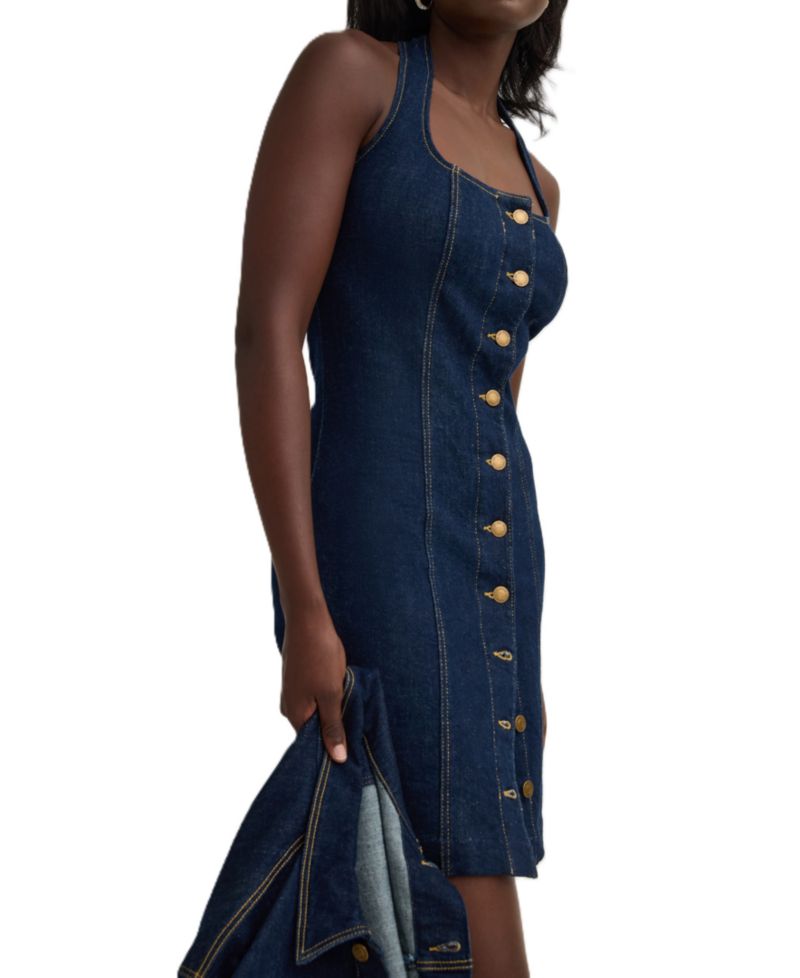 Women's Jocelyn Halter Sleeveless Denim Dress