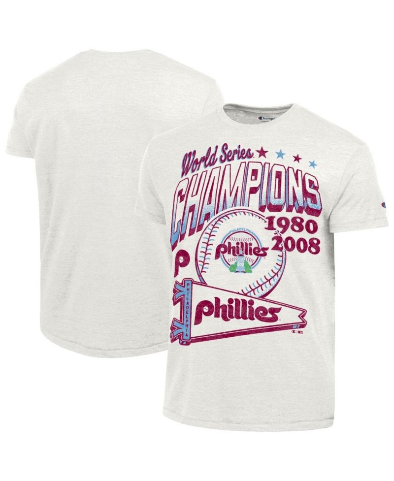 Men's White Philadelphia Phillies Winning Tradition Cooperstown Tri-Blend T-Shirt