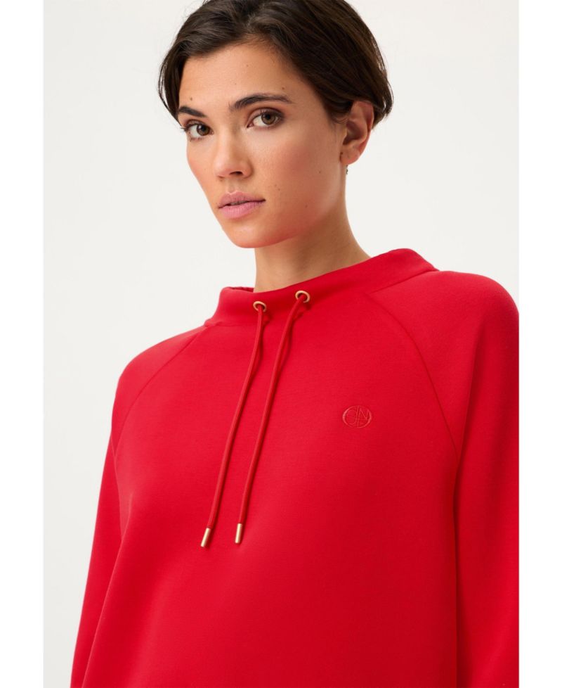 Women's Scuba Jersey Funnel Neck Top